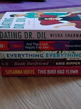 Stack of Five Contemporary Paperback Books - Multicolor Spines